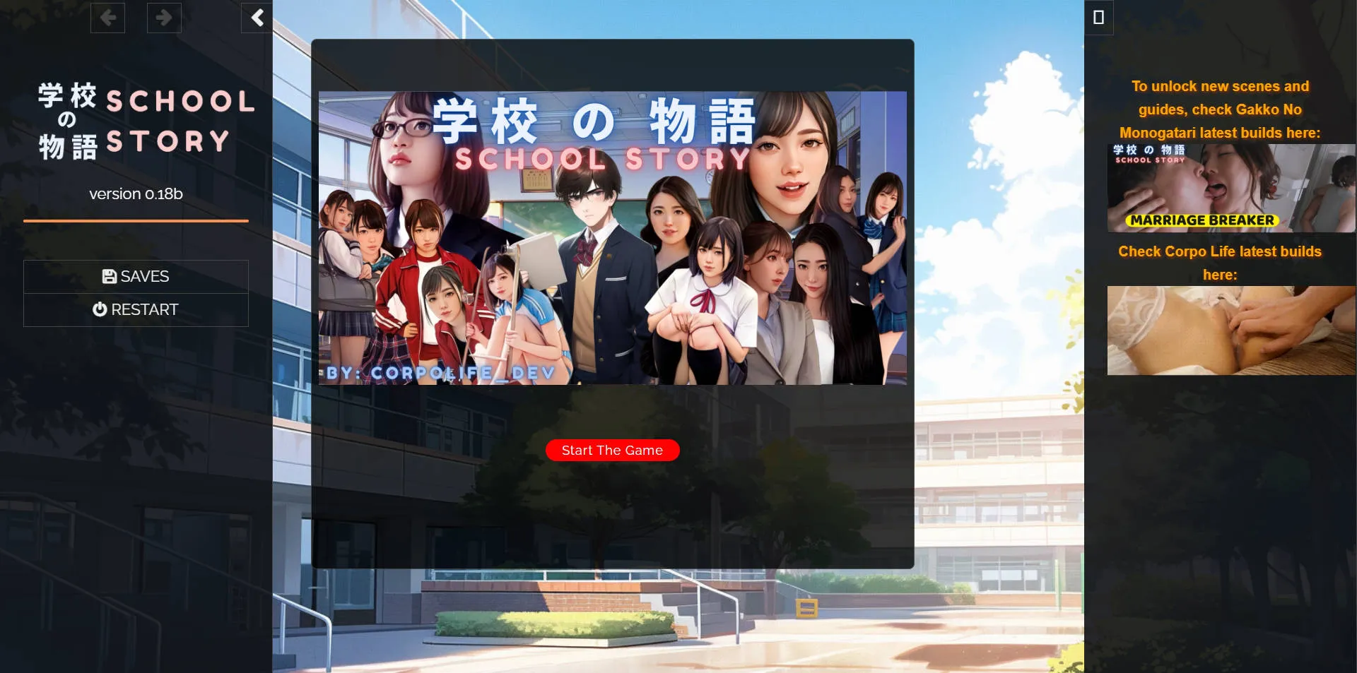 [PC][SLG/真人/HTML]学校の物语 Gakko No Monogatari V0.18b 浏览器汉化 [15350.0MB]-芒果游戏库